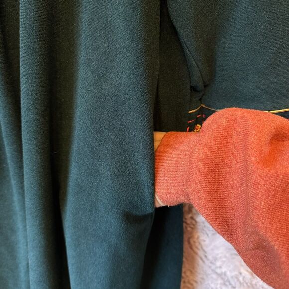 Vanity Fair House Coat Zip Bath Robe Night Gown Medium Petite Green Vintage - Picture 10 of 16